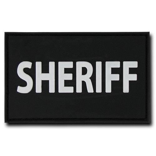 Tactical Operator Contracto 3X2 Rubber Patch Patches Rapdom-T90 -Sheriff - Black-