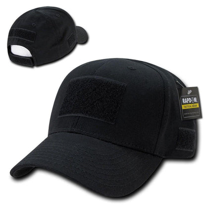 Tactical Operator Military Army Law Enforcement Low Crown Cotton Patch Caps Hats-Black-