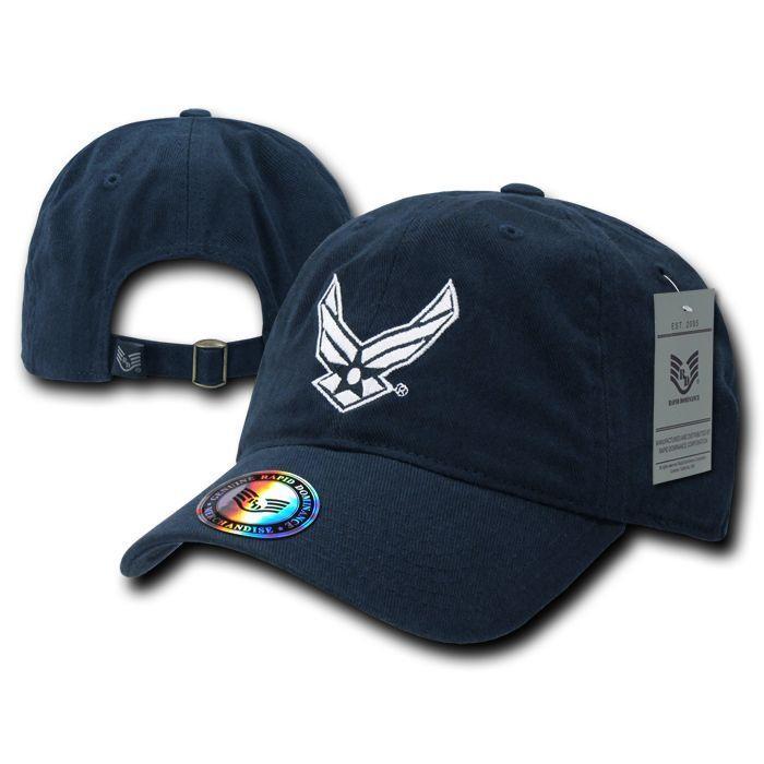 The Lieutenant US Military Air Force Army Cg Marines Navy Cotton Polo Hats Caps-Air Force Wing - Navy-