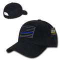 Thin Blue Red Line USA American Flag Tactical Operator Baseball Caps Hats-Thin Blue Line - Black-