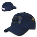 Thin Blue Red Line USA American Flag Tactical Operator Baseball Caps Hats-Thin Blue Line - Navy-