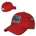 Thin Blue Red Line USA American Flag Tactical Operator Baseball Caps Hats-Thin Red Line - Red-