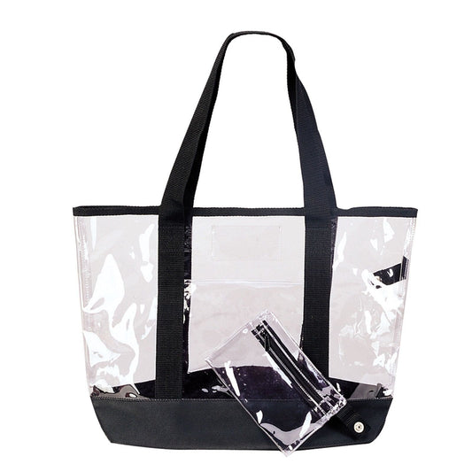 Large Clear Transparent Book Shopping Tote Bag School Concerts Stadium TSA 20inch-