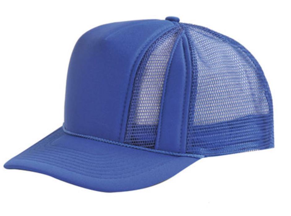 Trucker Front Mesh Blank Snapback Adjustable Hats Caps-DMC 001 ROYAL-
