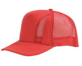 Trucker Front Mesh Blank Snapback Adjustable Hats Caps-DMC 002 RED-