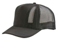 Trucker Front Mesh Blank Snapback Adjustable Hats Caps-DMC 003 BLACK-