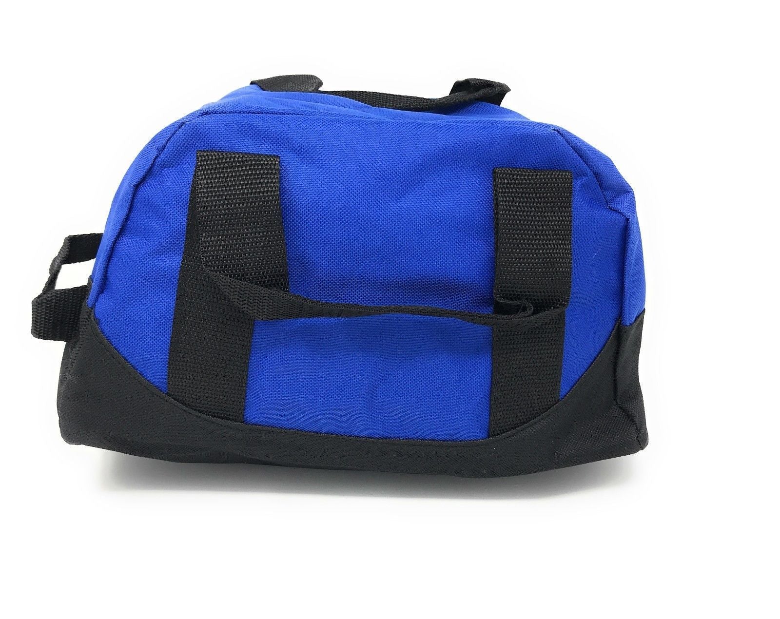Casaba 12 inch Small Two Tone Duffle Travel Sport Gym Bags Carry-On Luggage-ROYAL / BLACK-