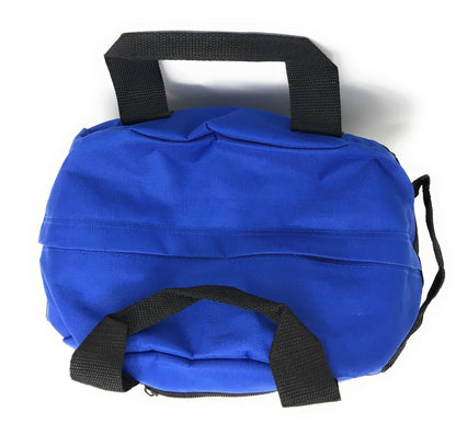 Casaba 12 inch Small Two Tone Duffle Travel Sport Gym Bags Carry-On Luggage-ROYAL / BLACK-