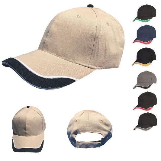 Racing Sandwich 6 Panel Low Crown Baseball Hats Caps Two Tone Brushed Cotton-Black/Dark Gray-