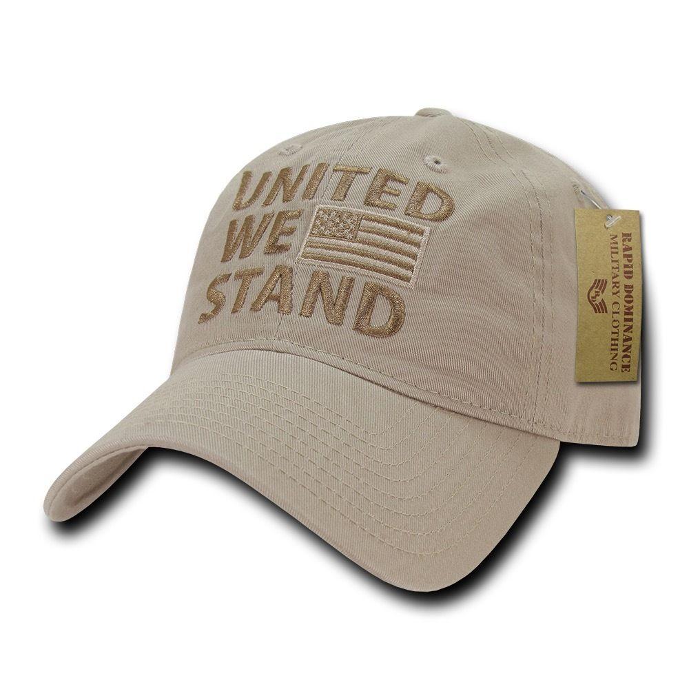 United We Stand USA American Flag Patriotic Baseball Dad Polo Cotton Caps Hats-Black-