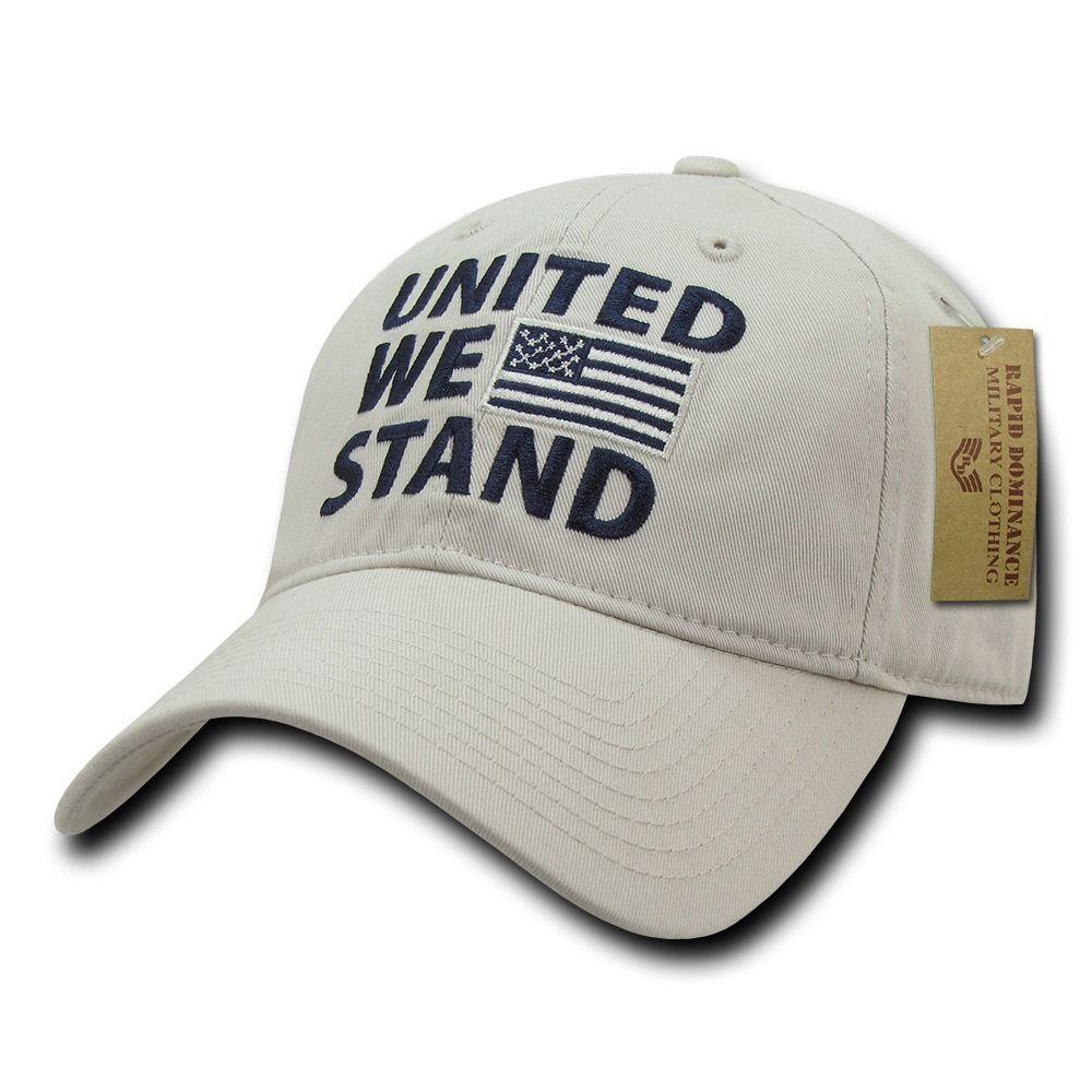 United We Stand USA American Flag Patriotic Baseball Dad Polo Cotton Caps Hats-Black-