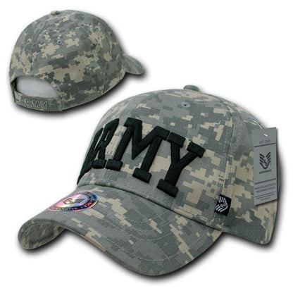 US Army Text Acu Digital Washed Cotton Camo Camouflage Military Caps Hats-