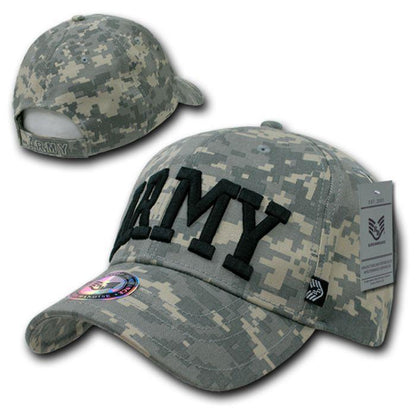US Army Text Acu Digital Washed Cotton Camo Camouflage Military Caps Hats-