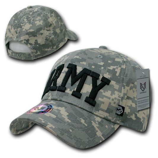 US Army Text Acu Digital Washed Cotton Camo Camouflage Military Caps Hats-