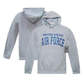 US Military Air Force Army Marines Coast Guard Navy Pullover Hoodie Sweatshirt-S46 - AIR FORCE - HEATHER GREY-Regular-Small