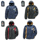 US Military Air Force Army Navy Marines Sports 2 Tone Windbreaker Rain Zipper-Air Force - Navy-Medium-R36 2 image