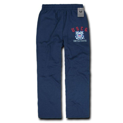 US Military Air Force Marines Navy Fleece Sweatpant Sweat Pants Jogging Sweats-Coast Guard - Navy-Small-