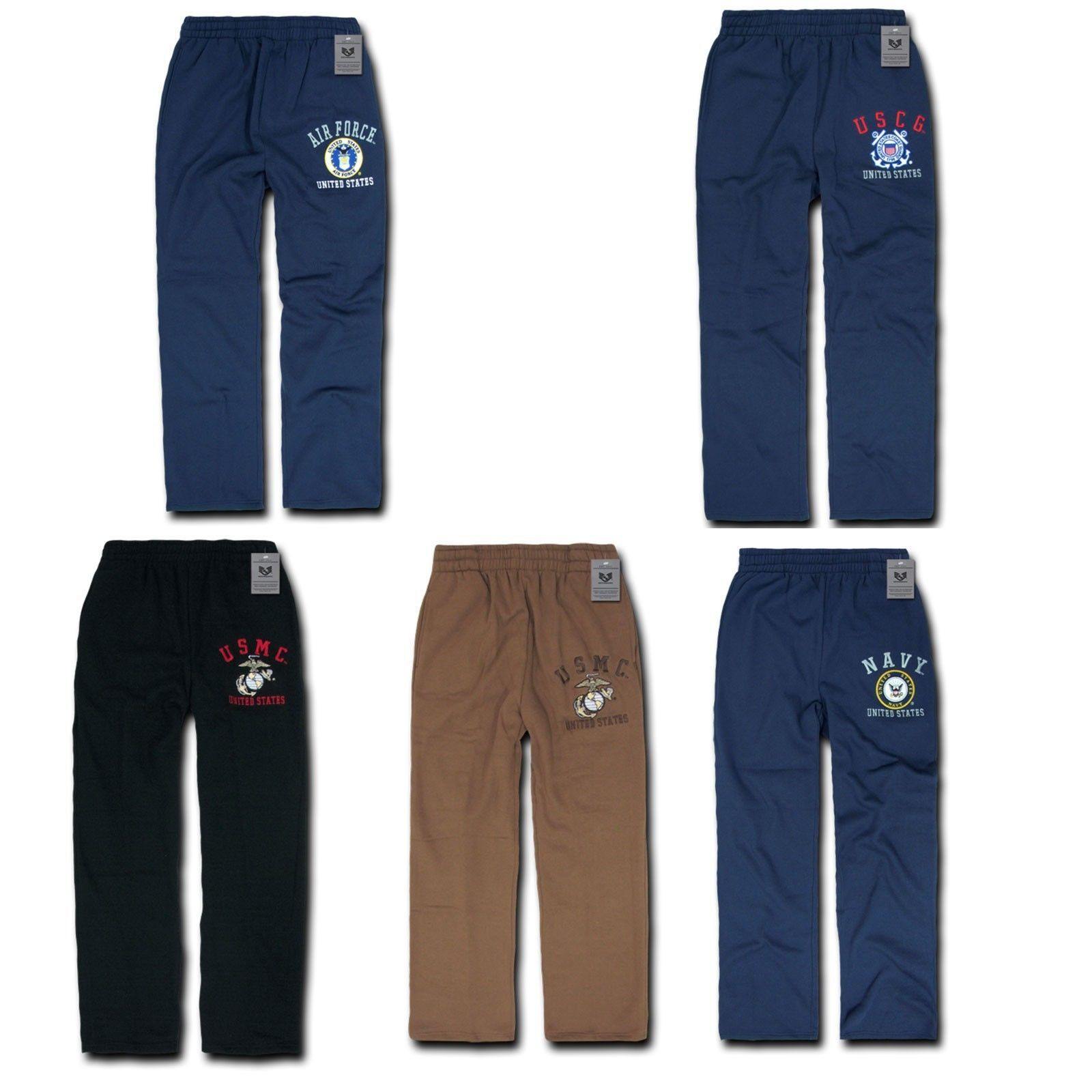 US Military Air Force Marines Navy Fleece Sweatpant Sweat Pants Jogging Sweats-Air Force - Navy-Small-