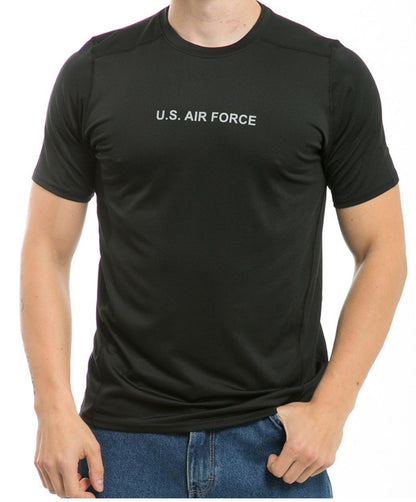 US Military Army Air Force Navy Training Workout Muscle Anti-Microbial T-Shirts-Army - Black-Small-S30