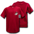 US Military Army Air Force USmc Marines Coast Guard Navy T-Shirt T-Shirts Tees-Marines - Cardinal-Medium-S26