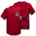 US Military Army Air Force USmc Marines Coast Guard Navy T-Shirt T-Shirts Tees-Marines Emblem - Cardinal-Medium-S26