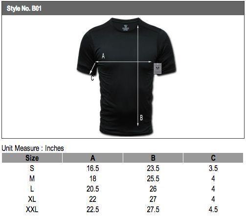 US Military Dri Cool Muscle Workout Fit Training Black Solid T-Shirts-Black-Regular-Small