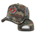 Rapid Dominance US Military Marines Army Camouflage Embroidery Baseball Caps Hats-940-Woodland - Marines Logo-