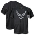 US Patriotic Military Army Air Force Marines Navy Law Enforcement T-Shirts Tees-Air Force 3 - Black-Medium-S27