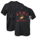US Patriotic Military Army Air Force Marines Navy Law Enforcement T-Shirts Tees-Marines Classic - Black-Medium-S27