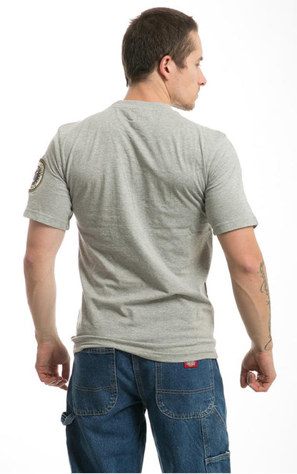 US Patriotic Military Army Navy Air Force Marines Law Enforcement Logo T-Shirts-Air Force - Heather Grey-Large-R17