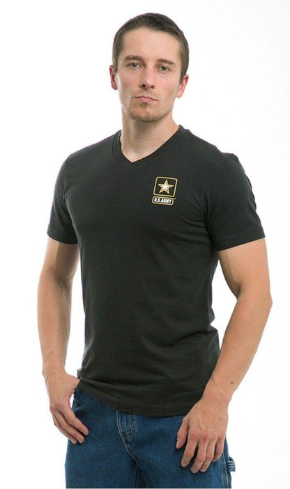 Rapid Dominance US Patriotic Military V-Neck Army Air Force Coast Guard Marines Navy T-Shirts-Air Force - Navy-Regular-Small
