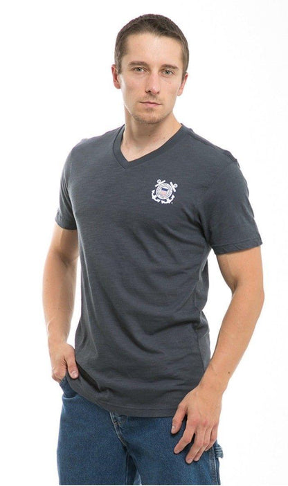 Rapid Dominance US Patriotic Military V-Neck Army Air Force Coast Guard Marines Navy T-Shirts-Air Force - Navy-Regular-Small