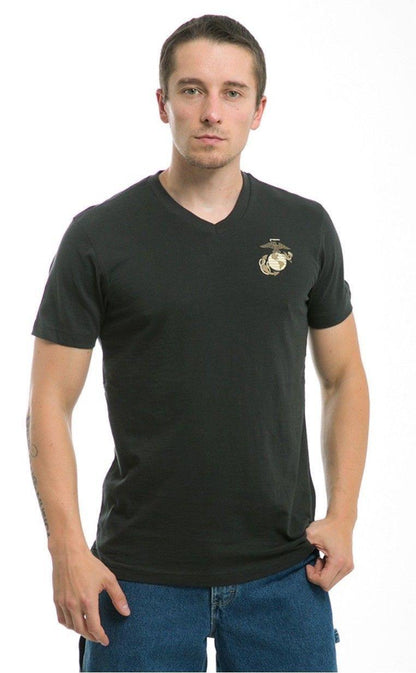 Rapid Dominance US Patriotic Military V-Neck Army Air Force Coast Guard Marines Navy T-Shirts-Air Force - Navy-Regular-Small