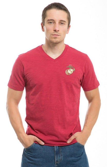 Rapid Dominance US Patriotic Military V-Neck Army Air Force Coast Guard Marines Navy T-Shirts-Air Force - Navy-Regular-Small