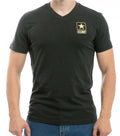 Rapid Dominance US Patriotic Military V-Neck Army Air Force Coast Guard Marines Navy T-Shirts-Army - Black-Regular-Small
