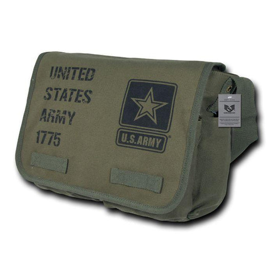 U.S. US USA Army Military Shoulder Courier Messenger Bag Bags Vintage Olive-