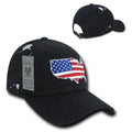 USA American Flag Patriotic Embroidered Globe Low Crown Dad Baseball Caps Hats-USA-Black-
