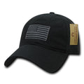 USA American Flag United We Stand Gadsden Baseball Dad Caps Hats Cotton Polo-A03-Black - Black Flag-