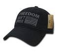 USA American Flag United We Stand Gadsden Baseball Dad Caps Hats Cotton Polo-A03-Black-Freedom Isn't Free-