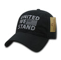 USA American Flag United We Stand Gadsden Baseball Dad Caps Hats Cotton Polo-A03-Black - United We Stand-