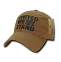 USA American Flag United We Stand Gadsden Baseball Dad Caps Hats Cotton Polo-A03-Coyote - United We Stand-