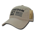 USA American Flag United We Stand Gadsden Baseball Dad Caps Hats Cotton Polo-A03-Khakhi-Freedom Isn't Free-