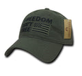 USA American Flag United We Stand Gadsden Baseball Dad Caps Hats Cotton Polo-A03-Olive-Freedom Isn't Free-