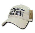 USA American Flag United We Stand Gadsden Baseball Dad Caps Hats Cotton Polo-A03-Stone-Freedom Isn't Free-