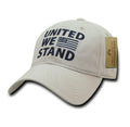 USA American Flag United We Stand Gadsden Baseball Dad Caps Hats Cotton Polo-A03-Stone - United We Stand-