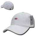 USA American Flag United We Stand Gadsden Baseball Dad Caps Hats Cotton Polo-A03-White -Small USA Flag-