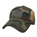 USA American Flag United We Stand Gadsden Baseball Dad Caps Hats Cotton Polo-A03-Woodland Camo with Flag-