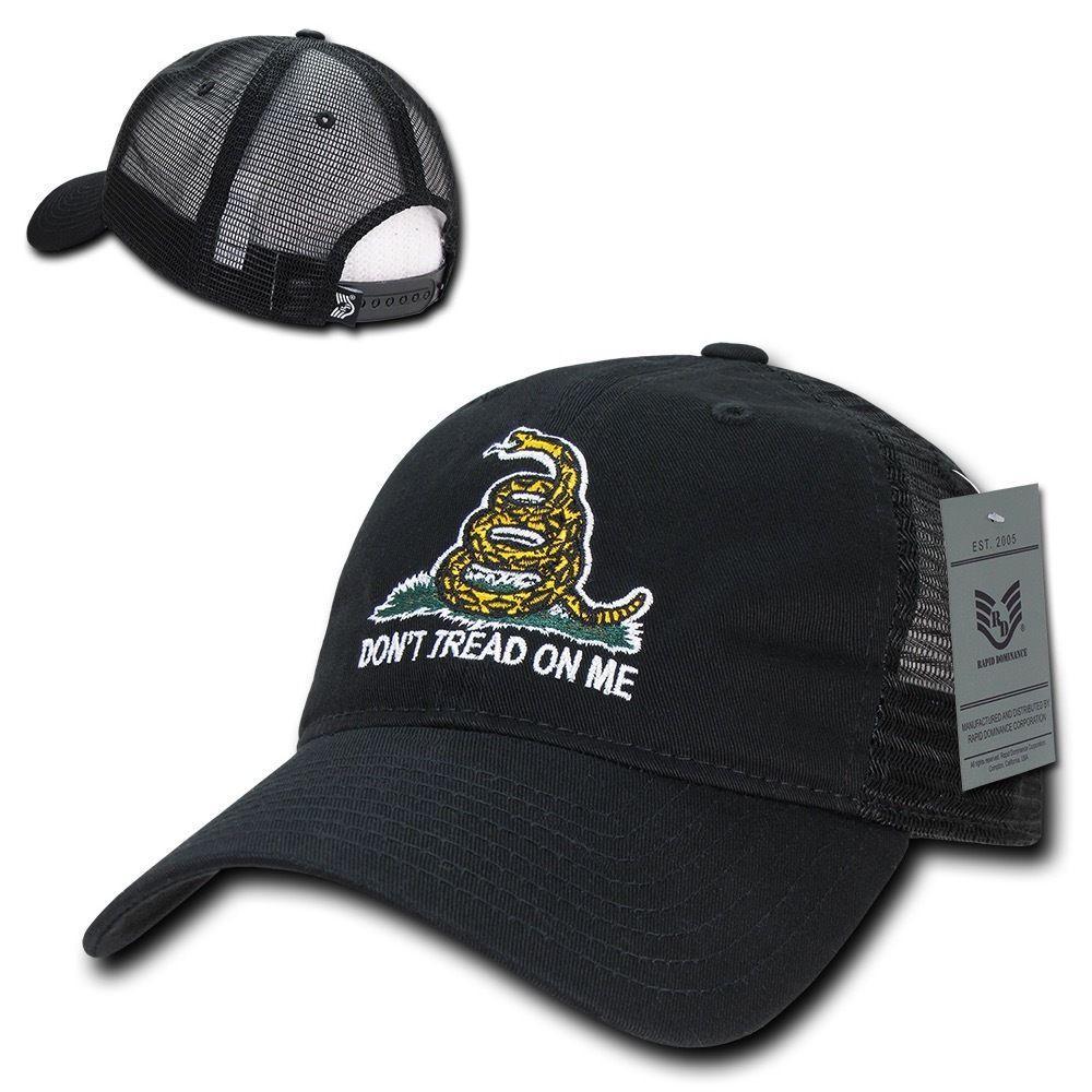 USA Flag Freedom United Patriotic Military Relaxed Fit Trucker Baseball Cap Hats-Freedom - Black-