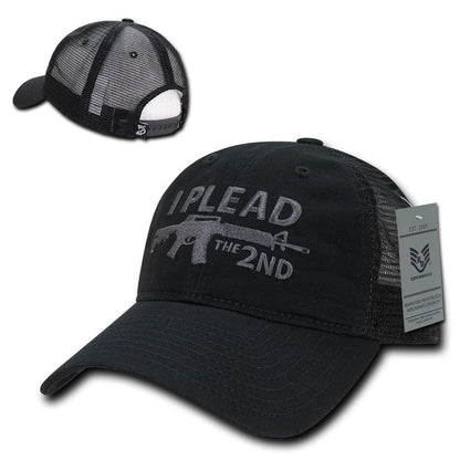 USA Flag Freedom United Patriotic Military Relaxed Fit Trucker Baseball Cap Hats-Freedom - Black-