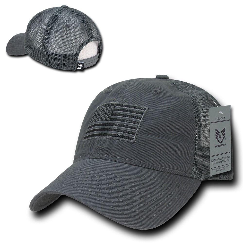 USA Flag Freedom United Patriotic Military Relaxed Fit Trucker Baseball Cap Hats-Freedom - Black-